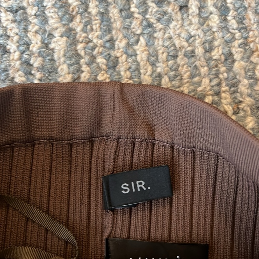 SIR. The Label Ripped Brown Flared Knit Pants - Picture 4 of 5